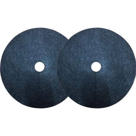 Anti-Mauvaises Herbes Bâche en Fibres Non-Tissées, 2 Pièces (Diamètre 82cm / Noir) (1/5)