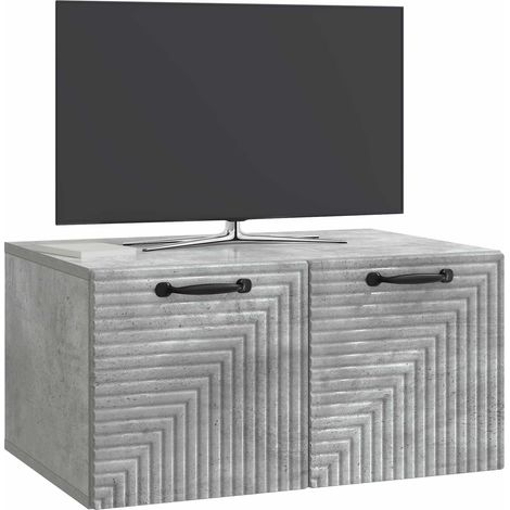 Maison Exclusive - Meuble TV mural Gris béton 59,5 x 41 x 30 cm Bois d'ingénierie