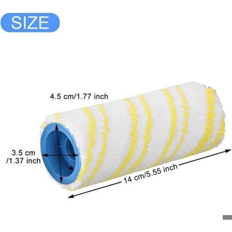 Rouleaux De Rechange - Microfibre - Pour Nettoyeurs Sol Kärcher FC3 FC5 FC7 - Sols Durs - 2 Pièces (1/4)