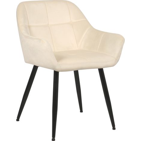 Sedia visitatore Emia Velluto crema (1/5)