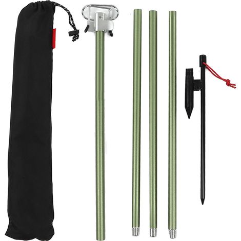 Poteau de Lampe de Camping Pliable en Alliage d'Aluminium Léger avec Sac de Rangement pour Pique-nique et Randonnée (1/5)
