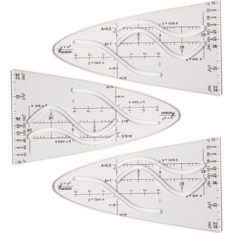 Gabarit parabolique, de courbe mathématique, règle pour parabole (1/5)
