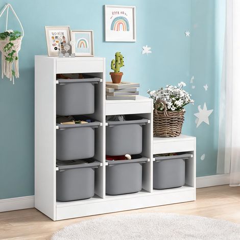Étagère Portagioies 3 Niveaux 6 Bacs Amovibles 96 x 38,5 x 90 cm (1/5)