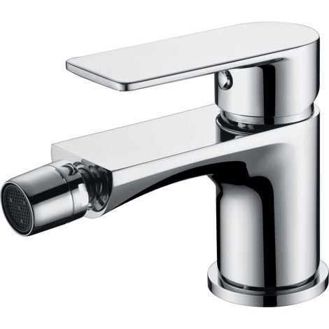 IMEX Miscelatore bidet cromato in ottone e zama con cartuccia ceramica Ø35mm apertura a freddo e tubi flessibili inclusi Serie Saona modello Imex-BDO020-2 (1/2)