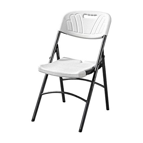 SEDIA CATERING DOMUS  HDPE BIANCO/ACCIAIO CM 63X44.5 H.CM 80.5