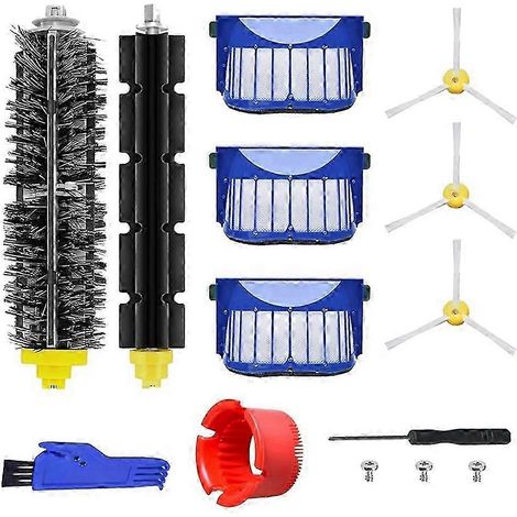 Pièces de rechange pour aspirateurs robots iRobot Roomba séries 600, 694, 675, 692, 690, 600 et 500 (modèles 595, 585 et 564) : filtres de brosse (1/5)