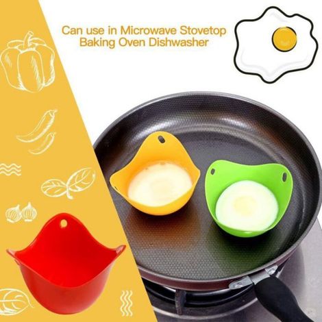 Moule À Œufs Pochés - Silicone Alimentaire Résistant -40 ℃ À +230 ℃ - Pour Petit Déjeuner Et Cuisine Familiale - Lot De 4 Pièces (1/4)