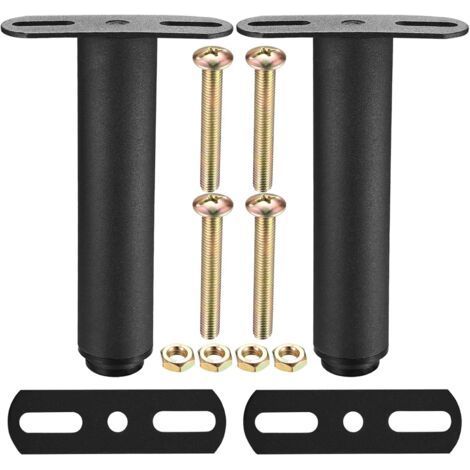 2pcs Adjustable Bed Legs 18-31cm, Retractable Furniture Legs, Table Legs, Metal T-Shape Legs, Box Spring Support, Height Adjustable Feet for Sofa, Bed, Wardrobe, Cabinet (1/5)