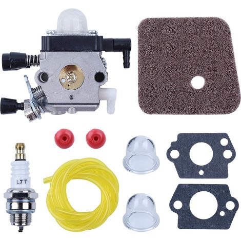 Kit de carburateur avec clapet anti-retour, filtre à air et tuyau de carburant, compatible avec STIHL FS38 FS55 FS80 FS85 FS45 FC55 FS75 FS76 Coupe-bordures et Débroussailleuse (1/5)