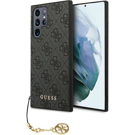 Estuche rígido negro/negro para Guess GUHCS24LGF4GGR S24 Ultra S928, colección Charms 4G (1/5)