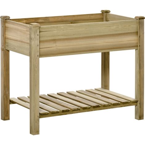 Jardinière sur pieds JOSH bois de sapin (1/5)