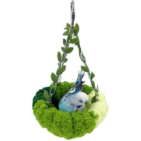 Nido di letto, caseta di corallo cremisi bianco per periquitos, caseta per loros, letto per periquitos, periquitos, cacatúas, agapornis e hamaca (17 x 32 cm) (1/4)