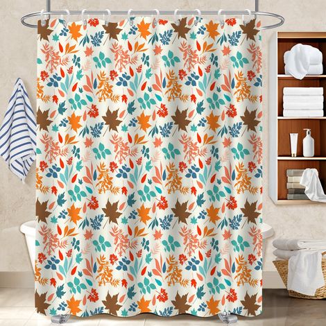 Kit rideau de douche en polyester 180x180 séchage rapide cache baignoire pour optimiser un petit espace (1/5)