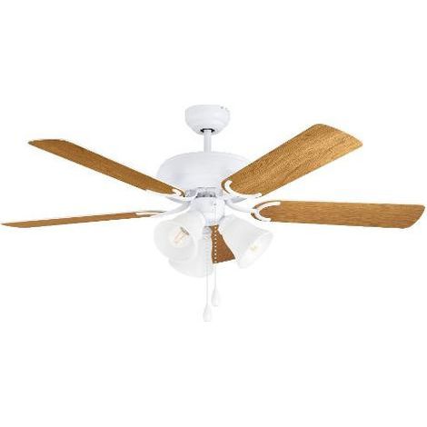 Ventilateur de Plafond Eglo Castaic White avec Lumière 35207