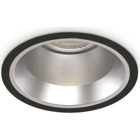 Ideal Lux OFF Downlight Empotrable Redondo Negro 11cm 3000K