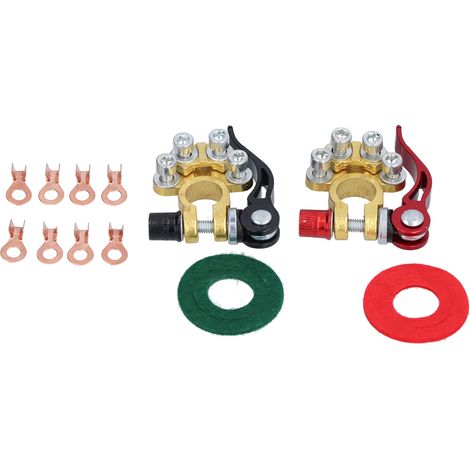 Set mit 13 Schnell-4-Wege-Batterieanschlüssen, Plus- und Minusklemmen inklusive Klemmensatz (1/5)