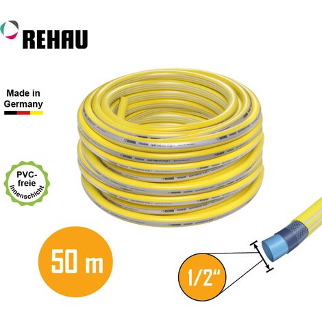 Gartenschlauch Gelb 1/2 Zoll 25m-50m druckstabil 24-fädige Armierung