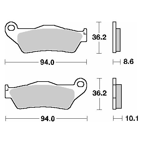 Pastillas de freno SBS KH363 Street Standard Ceramic Black. Compatibles con: BMW R850/1100/1150/1200, K1200/1300 (traseras).