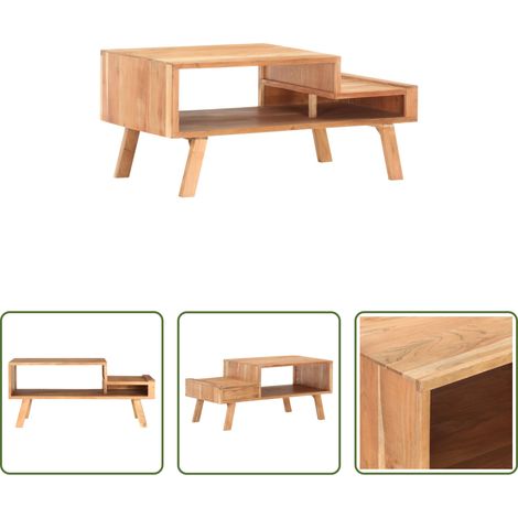 Akazienholz Couchtisch - Couchtisch 100 x 50 x 45 cm Akazie Massivholz (1/5)
