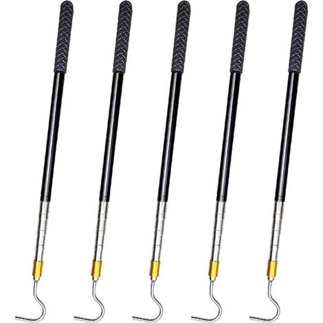 Set di 5 bastoni a uncino da 61 pollici per catturare rettili e serpenti, ideale per la cattura di serpenti a sonagli e pitoni.