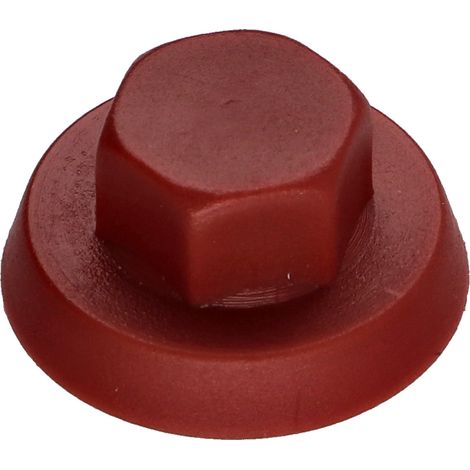 CAP Polyéthylène Vis Diamètre 4.8-5.5 Surplat 8 RAL3011 rouge brun (1/4)