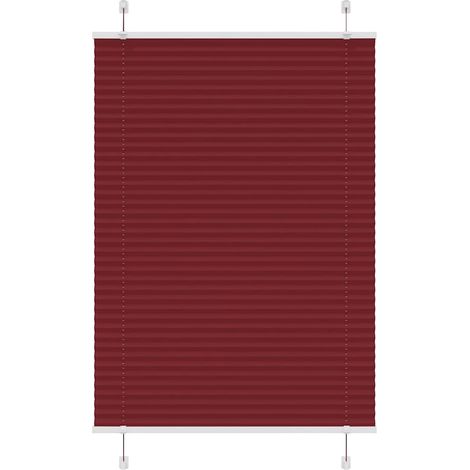 Plissee Bordeauxrot 95x150 cm Stoffbreite 94,4 cm Polyester