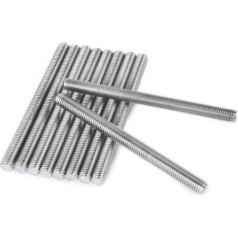 10PCS Tige filetée RS PRO Acier doux Zingué, M8 x 100mm (1/4)