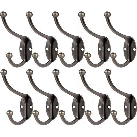 10 Pcs Patère Porte Manteau Murale Vintage Crochet Uniques Métal De Porte Chapeau Crochet Rétro Inox avec Vis pour la maison pour Porte-Manteau Salle de Bain Cuisine (Copper) (1/5)