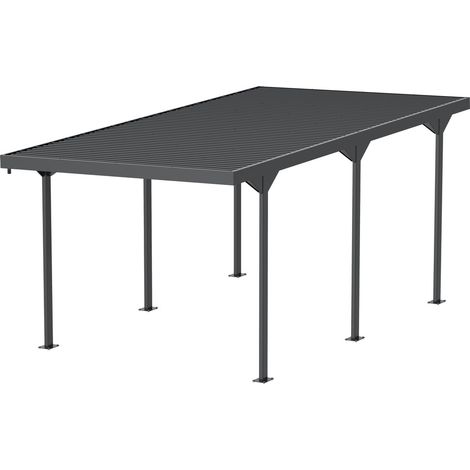 Duramax – Carport métal haut de gamme 15,58m² – Dimensions 2,87 x 5,43 m – Hauteur 2,33 m – Couverture acier galvanisé – Garantie 25 ans (1/5)