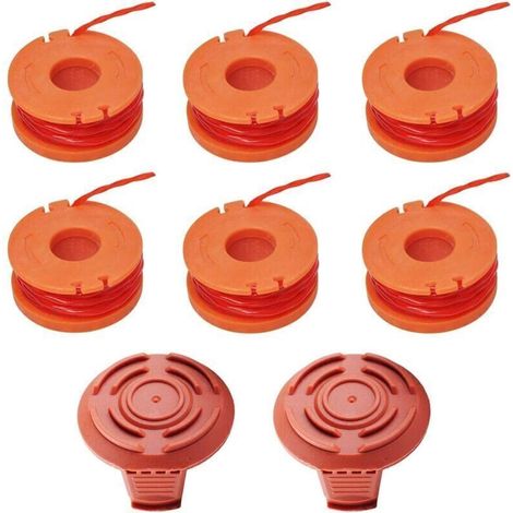 Bobines pour tous les coupe-herbe Compatible avec Worx WG154 WG163 WG180 WG175 WG155 WG151 WG160 accessoires de remplacement de coupe-herbe pour tondeuse à gazon,avec 2 Casquette (1/4)