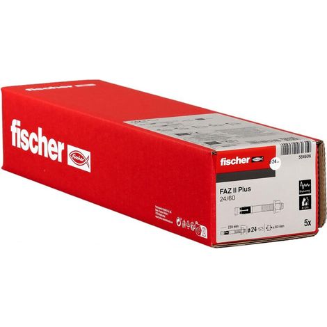 Goujon d’ancrage FAZ II Plus 24x235 -/60 en acier électrozingué/Boite de 5 (1/5)