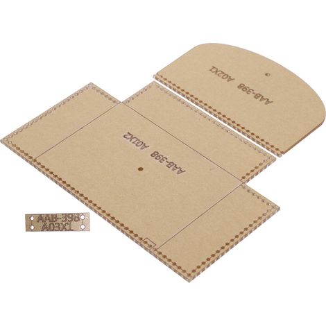 Gabarit Acrylique 3 Pièces pour Portefeuille en Cuir DIY - Accessoires de Modelage et Outils Artisanat (1/5)
