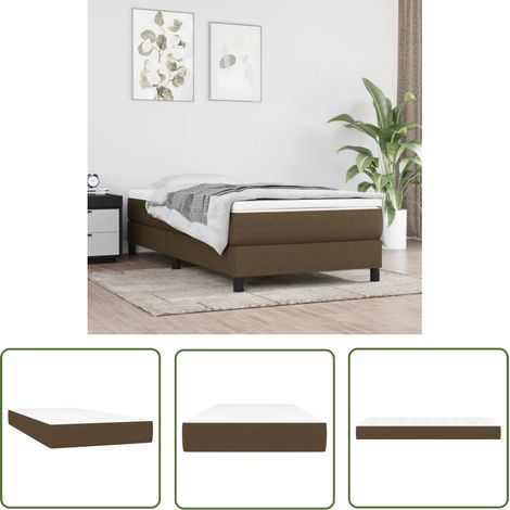 The Living Store Matelas de lit à ressorts ensachés Marron foncé 90x200x20 cm - Matelas À Ressorts Ensachés - Matelas Confortable - Matelas Support Moyen - Literie - Chambre À Coucher (1/5)