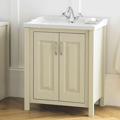 Chiltern Traditional 600mm Freestanding 2 Door Vanity Basin Unit Ivory (1/5)