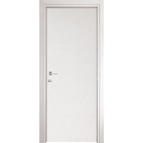 Porta per Interno a Battente in Frassinato Bianco 2100X900 mm - SOLO PANNELLO