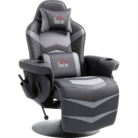 Fauteuil gaming massant inclinable avec repose-pieds (1/5)