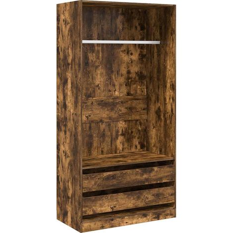 Maison Exclusive - Armadio Rovere Fumo 100x50x200 cm in Legno Multistrato