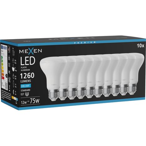 Mexen Nova 10x Ampoule LED E27, R63, 12W, Froid - 6500K, 1260 lm - L104-E27-1265-01x10 (1/5)