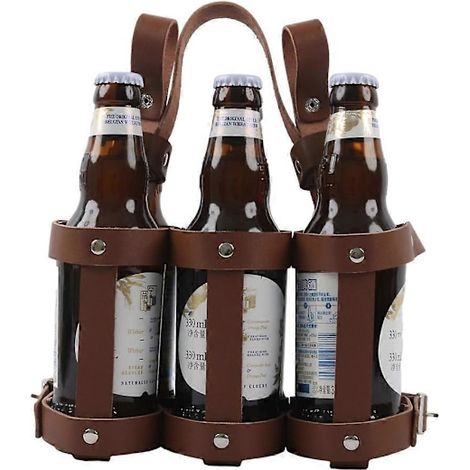 Flaschenhalter aus Leder für Bier, Fahrrad, Outdoor-Radfahren