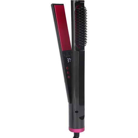 Lisseur/boucleur multifonctionnel, peigne lisseur, outil de coiffage, prise 110-240 V (1/5)
