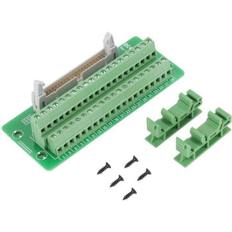 Connecteur de bornier de carte de dérivation d'en-tête mâle 40 broches IDC40P Interface PLC avec support (1/3)