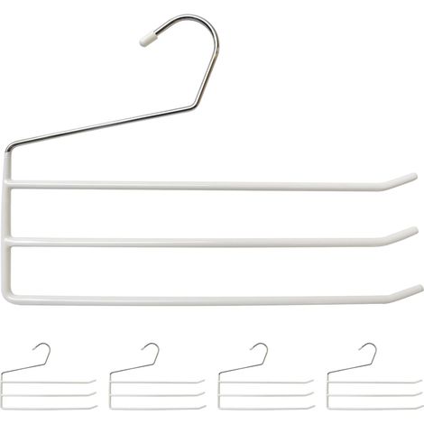 Set di 5 grucce multiple pratiche salva-spazio 23,5 x 33,5 x 0,5 cm in metallo nero 130017965