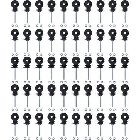 50 Pcs Isolateur de Clôture Électrique, Visser Isolateur Anneau de Clôture Poteau Isolateur de Poteau en Bois, Accessoires de Système de Grille pour Élevage Animal Électronique (1/5)