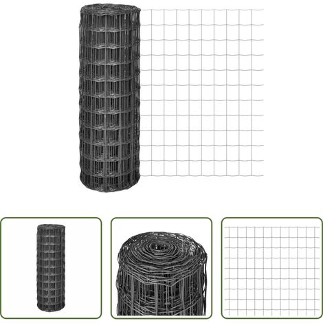 vidaXL Clôture pour chiens - Clôture Euro Acier 25 x 1,2 m Gris (1/5)