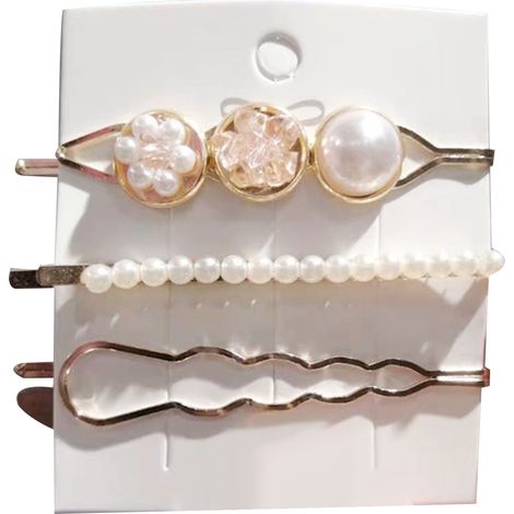 Elegante Haarspange mit weißer Perle, stilvolles Haaraccessoire für Damen (1/5)
