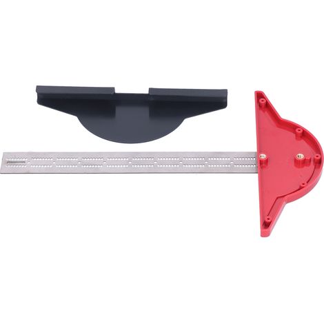 Règle de bord, rapporteur, équerre en T en alliage d'aluminium, règle de bord pour menuisiers, étudiants, architectes et designers, 25 cm (10 pouces). (1/5)