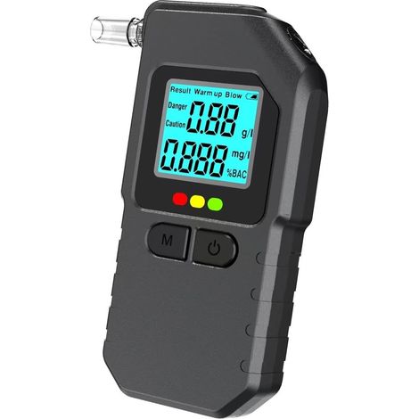 Éthylotest Portable Avec Affichage Numérique, Précis Pour Un Usage Personnel Et Avec 5 Embouts Buccaux (1/5)