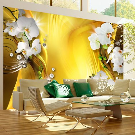 Papier Peint "Orchid in Gold" 140 x 200 cm (1/2)