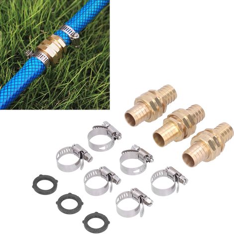 Set aus 3 amerikanischen 3/4-Zoll-Schnellkupplungen für Gartenschläuche, inklusive männlicher und weiblicher Anschlüsse. (1/5)