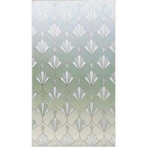 Pellicola per finestre UlisemPrivacy con motivo "Fiore della Felicità" per la decorazione del bagno (50 x 500 cm) (1/4)